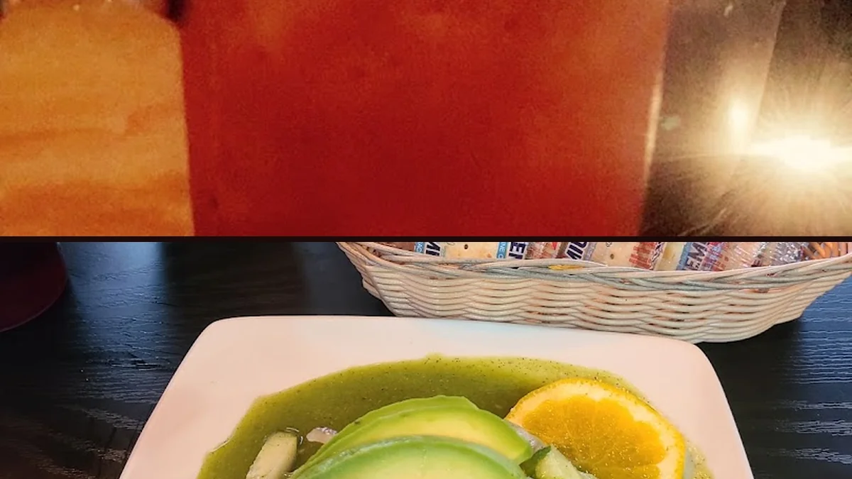 Colorful mariscos dishes served for dine-in.
